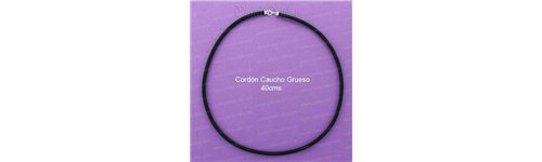 Cordón caucho plata