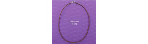 Cordón piel plata