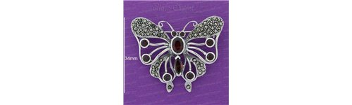 Broche granate y amatista