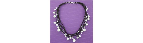 Collares plata hilos