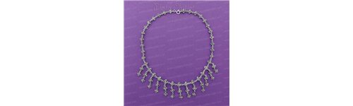 Collares marcasita granate