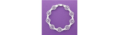Pulseras plata lisa